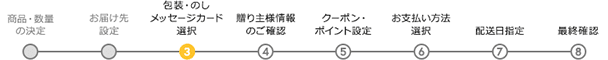 包装(ラッピング)・のし・メッセージカード選択