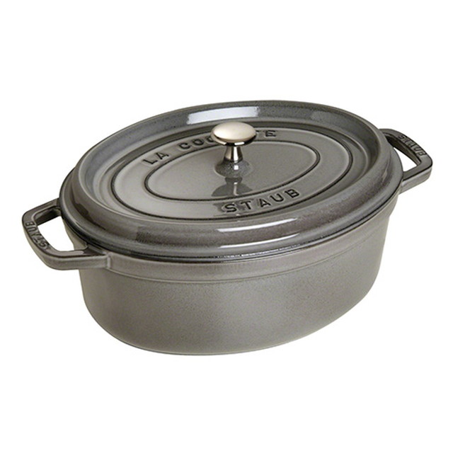 STAUB（ストウブ）　ピコ・ココット オーバル　27cm　（グレー）