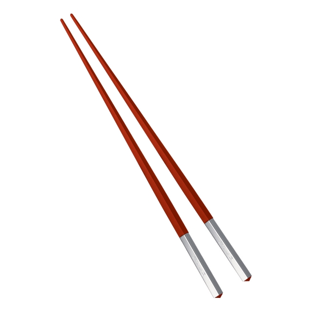 Christofle (クリストフル) Uni Chopsticks(ユニ ペア箸) ルージュ(赤 ...