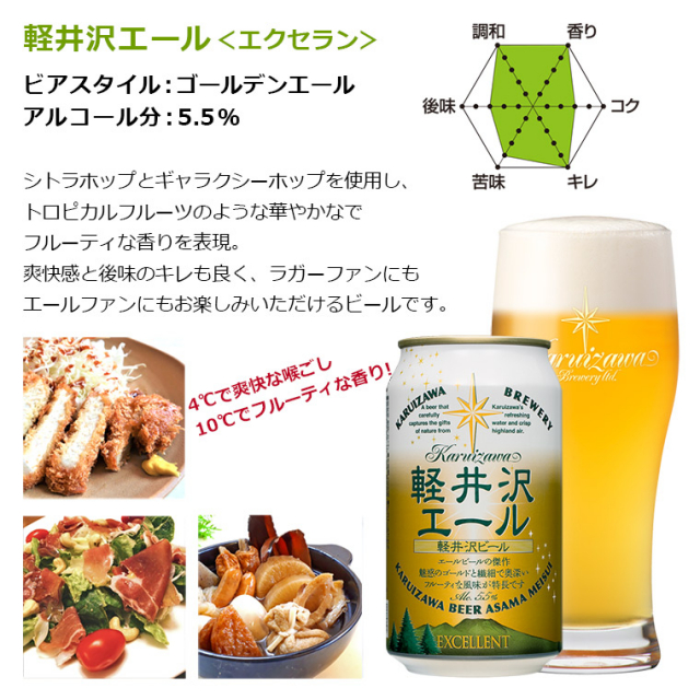 新品本物】 THE 軽井沢ビール クラフトビール 清涼飛泉プレミアム 缶350ml 24本 1ケース