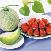 商品画像 アローマメロンといちごの詰合せ【お届け期間：1月中旬～2月下旬】
