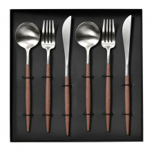 商品画像 Cutipol(クチポール) GOA（ゴア） テーブルセット Brown×Silver　【専用化粧箱入り】