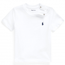 商品画像 POLO RALPH LAUREN（ポロ ラルフ ローレン） コットン ジャージー クルーネック Tシャツ ホワイト 12M