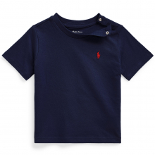 商品画像 POLO RALPH LAUREN（ポロ ラルフ ローレン） コットン ジャージー クルーネック Tシャツ ネイビー 12M