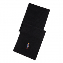 商品画像 POLO Ralph Lauren（ポロ ラルフ ローレン）Polo ベア ニット マフラー[ポロ ブラック]【化粧箱入り】