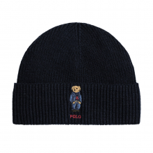商品画像 POLO Ralph Lauren（ポロ ラルフ ローレン）Polo ベア リブニット ビーニー[ポロ ブラック]【ラッピングバッグ】