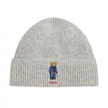 商品画像 POLO Ralph Lauren（ポロ ラルフ ローレン）Polo ベア リブニット ビーニー[アンドーバー ヘザー(グレー)]【ラッピングバッグ】