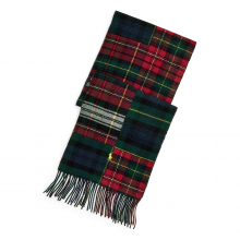 商品画像 POLO Ralph Lauren（ポロ ラルフ ローレン）パッチワーク チェック ウールブレンド マフラー[レッド マルチ]【化粧箱入り】