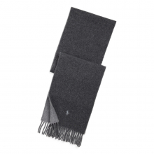 商品画像 POLO Ralph Lauren（ポロ ラルフ ローレン）リバーシブル ウールブレンド マフラー[ダーク チャコール/クラシック グレー]【化粧箱入り】