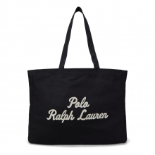 商品画像 POLO Ralph Lauren（ポロ ラルフ ローレン）エンブロイダリー キャンバス トート[ブラック]【化粧箱入り】