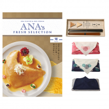 商品画像 ANAフレッシュセレクション グルメ カタログギフト 「輝」　Hコース＋箸二膳(丸八夫婦膳)【風呂敷包み】