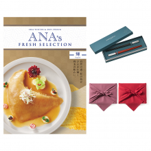 商品画像 ANAフレッシュセレクション グルメ カタログギフト 「輝」　Hコース＋箸二膳(クリストフル)【風呂敷包み】