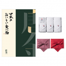 商品画像 日本のおいしい食べ物　グルメカタログギフト　唐金コース＋今治 綾 フェイスタオル3枚セット