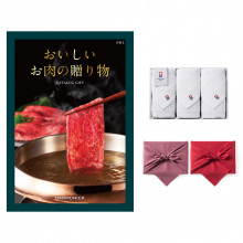 商品画像 おいしいお肉の贈り物 HMLコース + 今治 綾 フェイスタオル3枚セット  カタログギフト