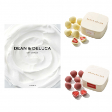 商品画像 DEAN & DELUCA（ディーン&デルーカ） ギフトカタログ WHITE（ホワイト）＋ディップド ストロベリー（2個）【風呂敷包み】