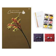 商品画像 ハートフルセレクションコンシェルジュ GSコース+ 銀座千疋屋 銀座ゼリーセット(6個入り)【慶事用・風呂敷包み】