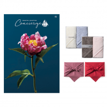 商品画像 ハートフルセレクションコンシェルジュ ISコース+ Hotman 1秒タオル ホットマンカラーハンドタオル2枚セット【慶事用・風呂敷包み】