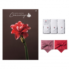 商品画像 ハートフルセレクションコンシェルジュ JSコース+ 今治 綾 フェイスタオル3枚セット【慶事用・風呂敷包み】