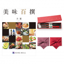 商品画像 美味百撰 グルメカタログギフト 片栗(かたくり)＋箸二膳(金ちらし)【風呂敷包み】