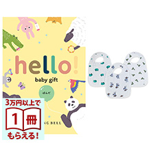 商品画像 hello! baby gift カタログギフト　ぱんだコース ＋エイデンアンドアネイ　スナップビブ　ジャングルジャム