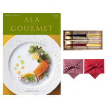 商品画像 ALA GOURMET（ア・ラ・グルメ）　グルメカタログギフト　ジンライム＋箸二膳(箔一金箔箸)【風呂敷包み】