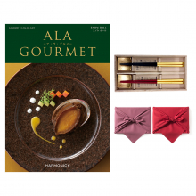 商品画像 ALA GOURMET（ア・ラ・グルメ）　グルメカタログギフト　スノウ ボール＋箸二膳(箔一金箔箸)【風呂敷包み】