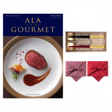 商品画像 ALA GOURMET（ア・ラ・グルメ）　グルメカタログギフト　オープン ハート＋箸二膳(箔一金箔箸)【風呂敷包み】