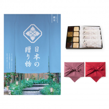 商品画像 日本の贈り物　カタログギフト　露草（つゆくさ）+＜KOGANEAN＞【風呂敷包み】こがねもなか・こいねり・どら各4個
