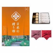 商品画像 日本の贈り物　カタログギフト　橙(だいだい)+＜KOGANEAN＞【風呂敷包み】こがねもなか・こいねり・どら各4個