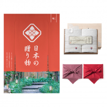 商品画像 日本の贈り物　カタログギフト　梅(うめ)+今治謹製 『白織タオル』 木箱入り SR2039 (フェイスタオル２P)