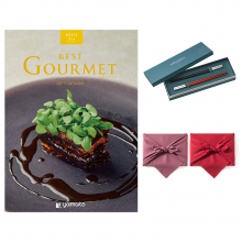 商品画像 best Gourmet（ベストグルメ）グルメカタログギフト alesia（アレジア）＋箸二膳(クリストフル)【風呂敷包み】