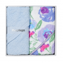 商品画像 Hotman(ホットマン) 1秒タオル ピオニー＆ホットマンカラー ヘアタオル2枚セット（LBL×PU）