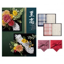 商品画像 至高（しこう） カタログギフト　桜（さくら） + RALPH LAUREN HOME（ラルフ ローレン ホーム）チャンバーズ タオル2枚セット【風呂敷包み】