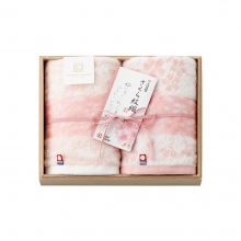 商品画像 今治タオル さくら紋織 桜染め （木箱入り）SM2220  (ウォッシュタオル2P)