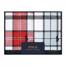 商品画像 POLO RALPH LAUREN HOME（ポロ ラルフ ローレン ホーム）ウォッシュタオル２枚セット（レッド・ブルー）【化粧箱入り】