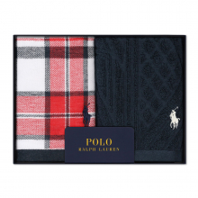 商品画像 POLO RALPH LAUREN HOME（ポロ ラルフ ローレン ホーム）ウォッシュタオル２枚セット（レッド・ネイビー）【化粧箱入り】
