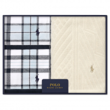 商品画像 POLO RALPH LAUREN HOME（ポロ ラルフ ローレン ホーム）バス＆ハンド＆ウォッシュタオル（ブルー・クリーム）【化粧箱入り】