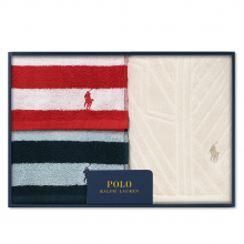 商品画像 POLO RALPH LAUREN HOME（ポロ ラルフ ローレン ホーム）ハンド＆ウォッシュタオル（レッド・ブルー・クリーム）【化粧箱入り】