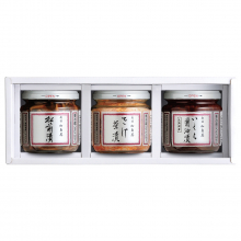商品画像 新潟 加島屋　ビン詰BM3-27セット（さけ茶漬　中ビン×1／いくら醤油漬　中ビン×1／松前漬　中ビン×1）