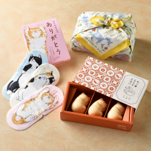 商品画像 ネコづくし ギフトセット 「ありがとう」（アソート）【風呂敷包み】