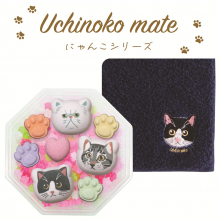商品画像 Uchinoko mate ラムネと金平糖とハンカチ(ハチワレ)