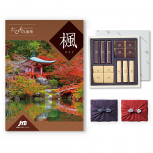 商品画像 【10月14日より出荷予定】JTB たびもの撰華 カタログギフト 楓(かえで)+帝国ホテル チョコレート(TA-20BE)セット【京都・風呂敷包み】
