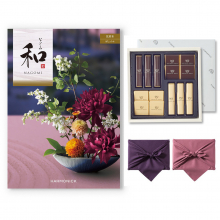 商品画像 和（なごみ） カタログギフト 芭蕉布（ばしょうふ） +帝国ホテル チョコレート(TA-20BE)セット【京都・風呂敷包み】【10月14日より出荷予定】