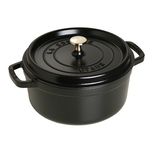 STAUB（ストウブ）　ピコ・ココット ラウンド　24cm　（ブラック）