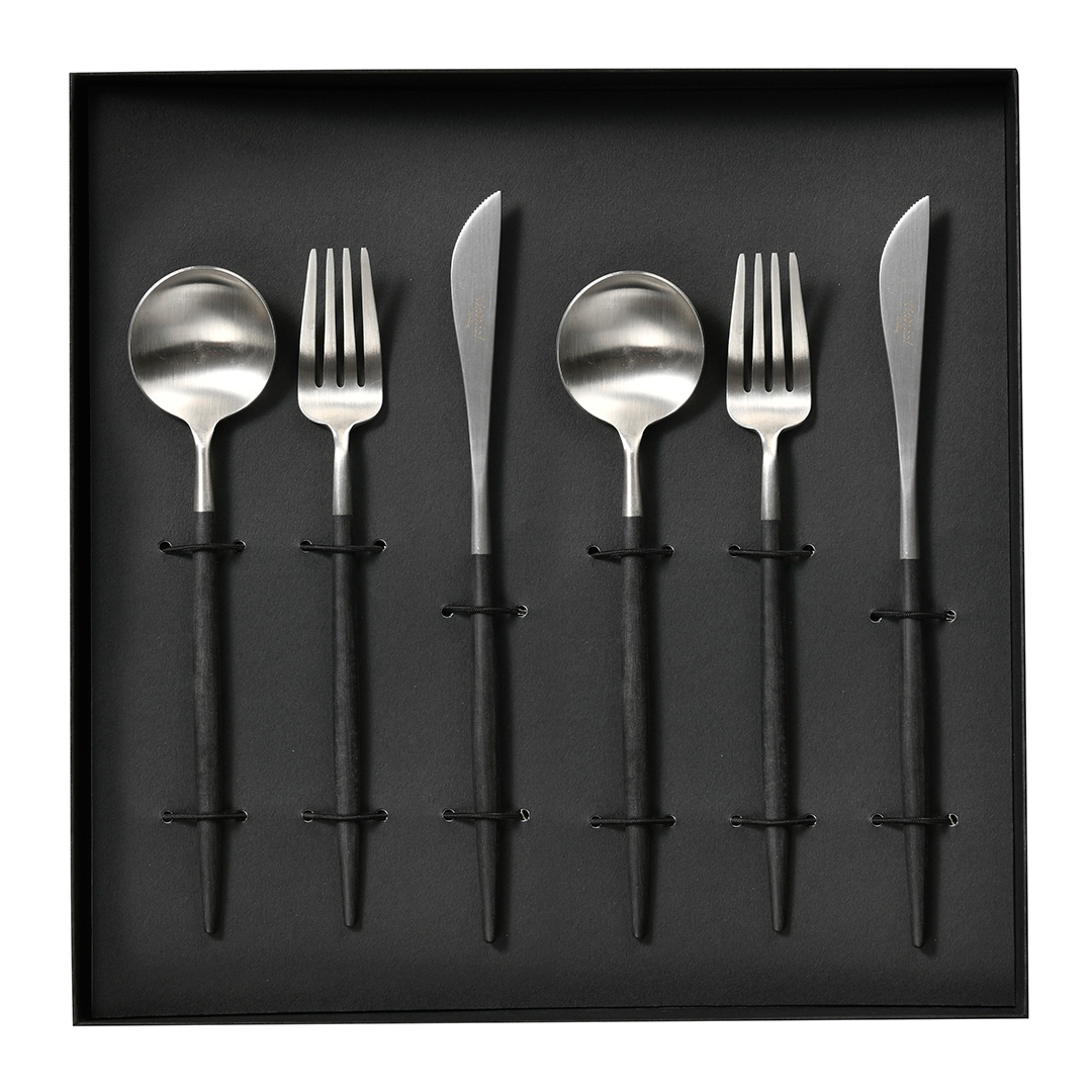 Cutipol(クチポール) GOA(ゴア) デザートセット Black×Silver Cutipol(クチポール) GOA(ゴア) デザートセット Black×Silver