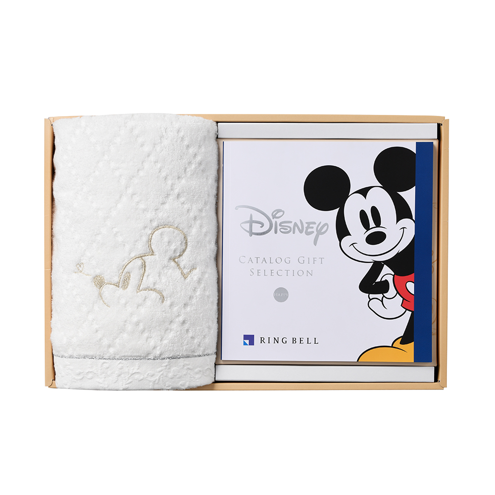 ディズニー カタログギフト Happyコース ホワイトハピネス バスタオル ホワイト Concent コンセント