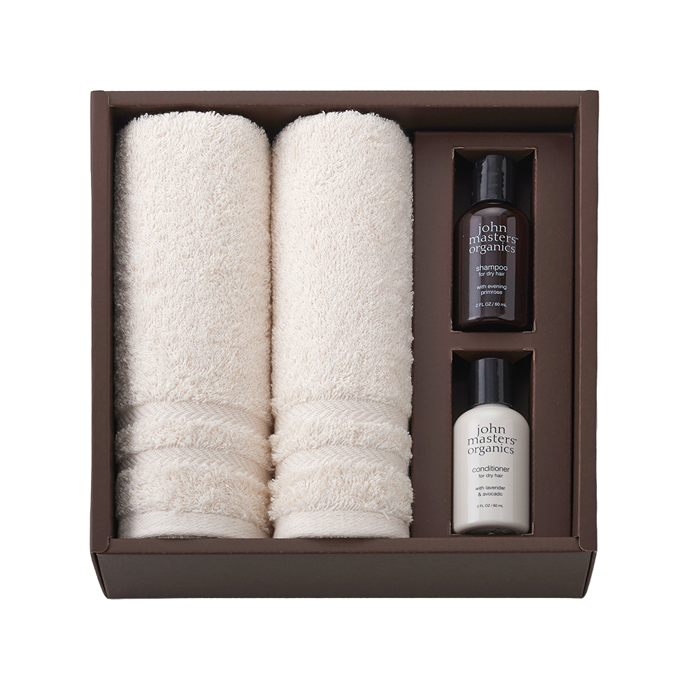 John Masters Organics ジョンマスターオーガニック ギフトセット Js2485 フェイスタオル2p アメニティセット Concent コンセント
