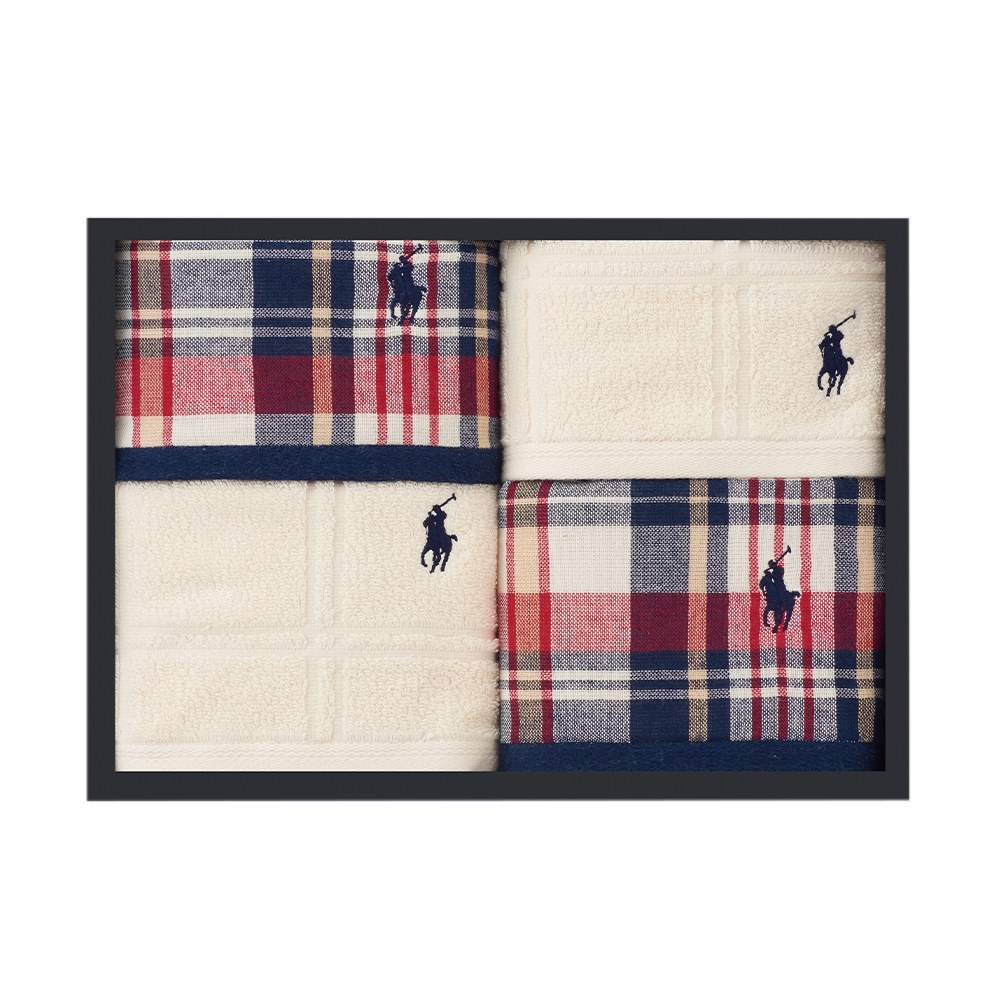 RALPH LAUREN HOME エドガータウン ウォッシュタオル2P＆ハンドタオル2Pセット