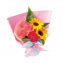 【母の日専用】ひまわりとバラのスタンディングブーケ