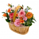 noir et blanc（ノワール エ ブラン）パニエ・フルール（手付きかごアレンジ）